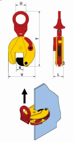 Equipo de elevación de hardware TP CD de elevación Universal Acero Plate Clamp Con capacidad para 2,0 personas