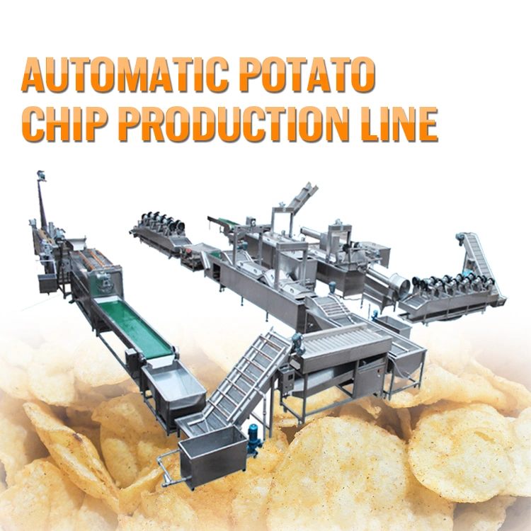 Industrial Chispy Snack Food Production Line Potato Chips Making Machine