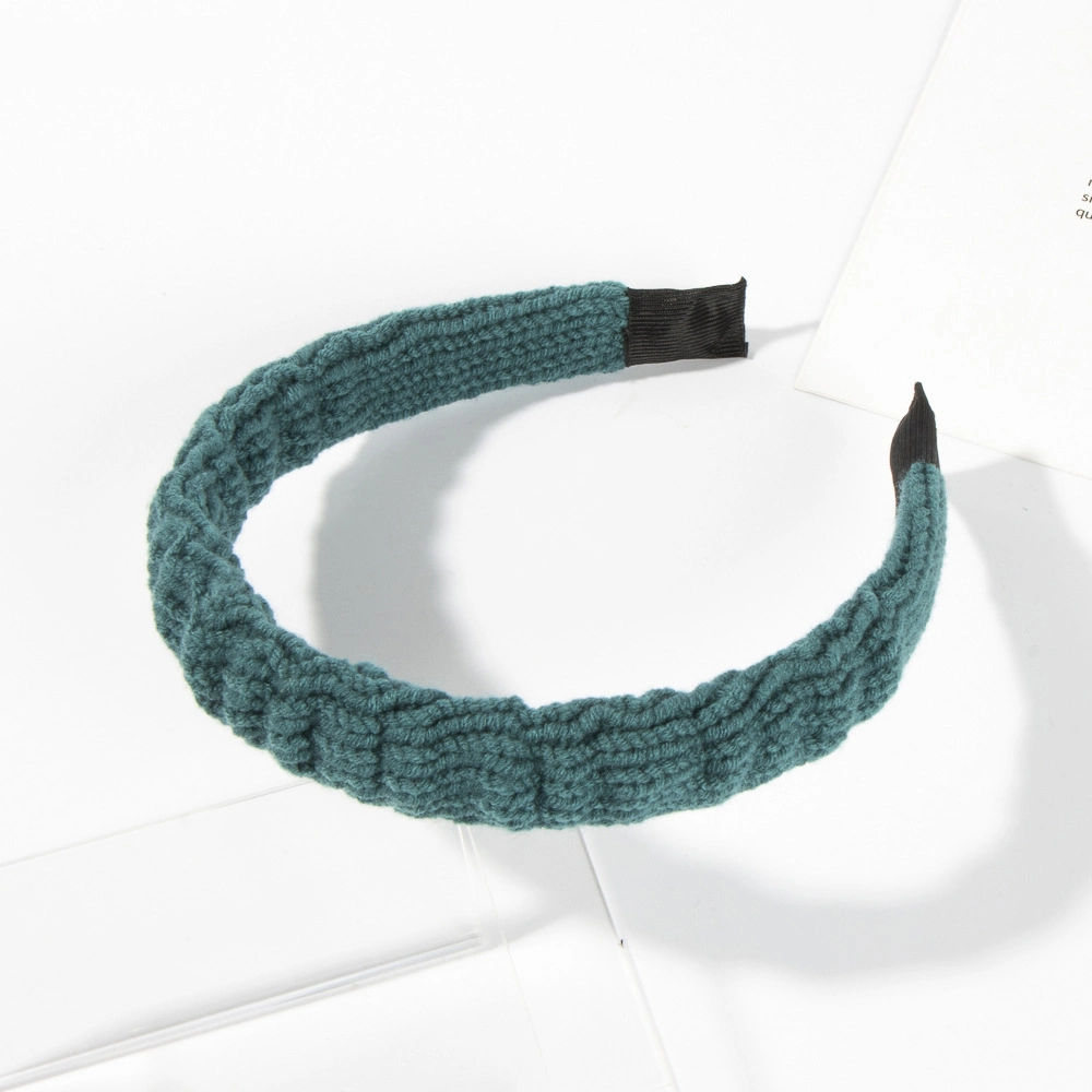 Gestricktes Haar Hoop Plissee Solid Color Wool Fashion Haarband Kopfband