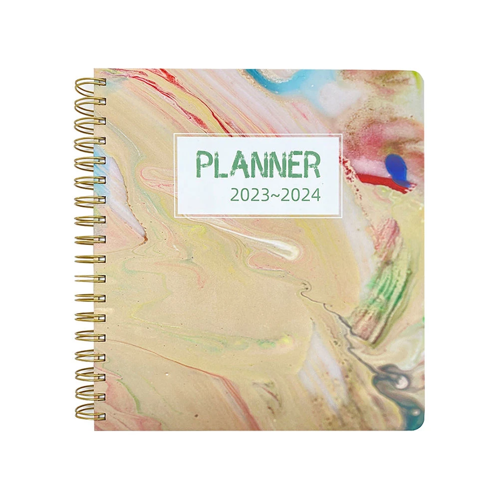 Best Selling Tab Pages and Sticker Spiral Planner Hardpaper Notebook