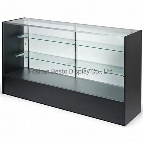 60'' Melamine Laminate Finish Glass Cash Counter with Glass Shelf for Retail Shops Display, Decoration