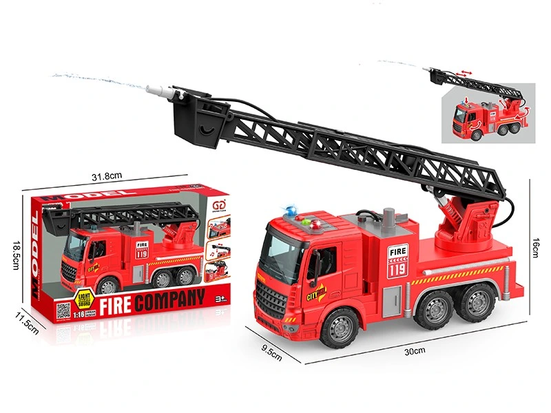 Plastic Car Toys Friction Power Fire Truck Toy Gift for Kids