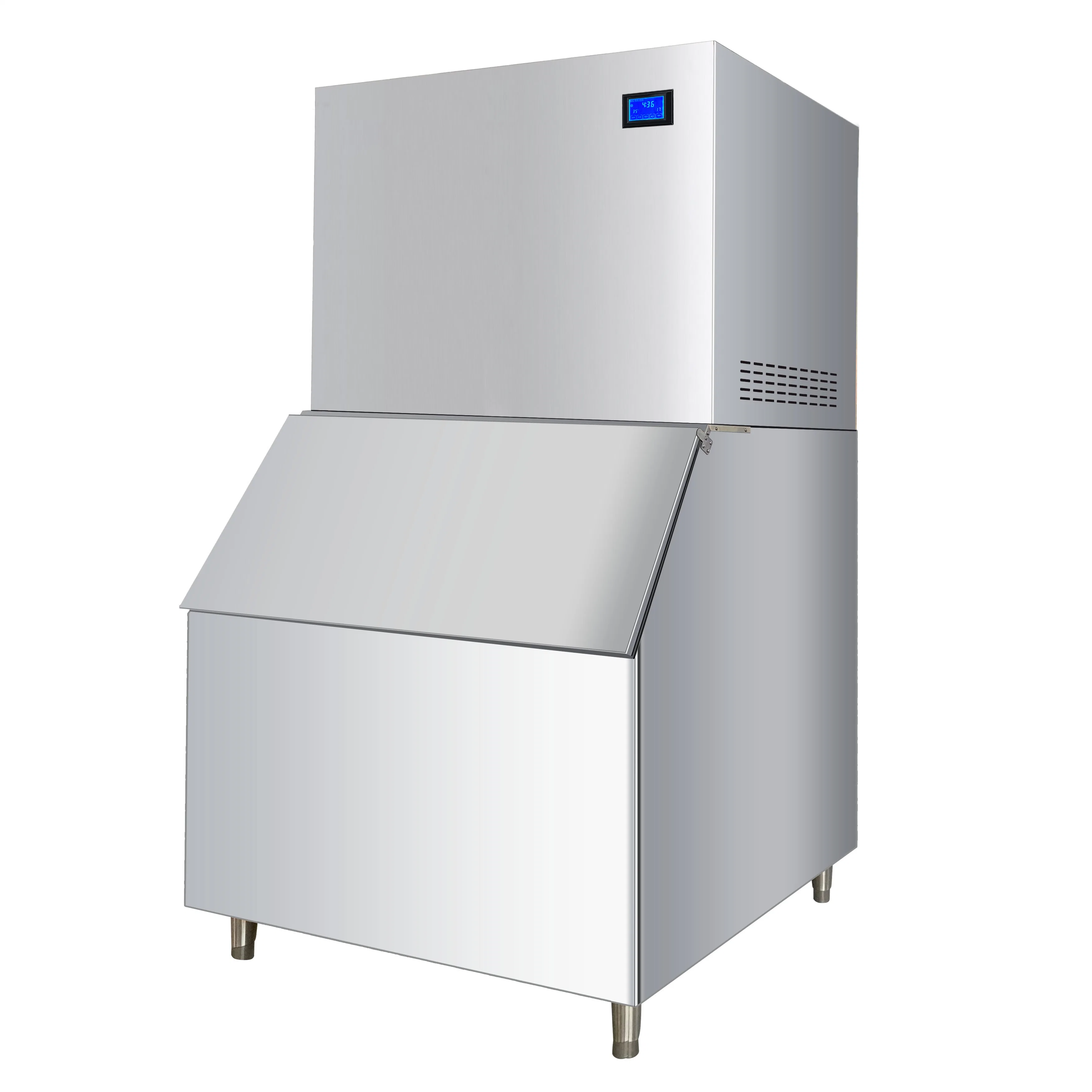Equipamento profissional de produção automática de gelo Cube Ice Machine de 1000 kg Para o supermercado Snack Bar Cafe