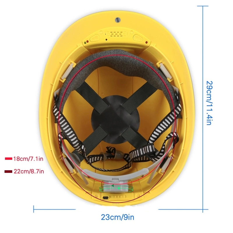 Casco de seguridad con WiFi cámara de video Noche de Luz para la construcción minería