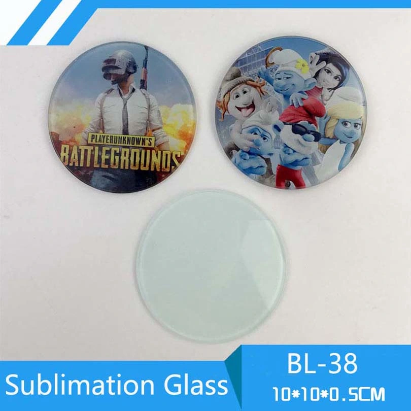 Sublimation Crystal Art Glass Cup Pad /Coaster 100*100*5mm Bl-17 (Round)