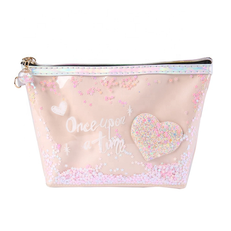 Custom Logo Fashion Small Personalized PU Leather PVC Cosmetic Pouch Make up Bag Beauty Case Makeup Bag Cosmetic Bag