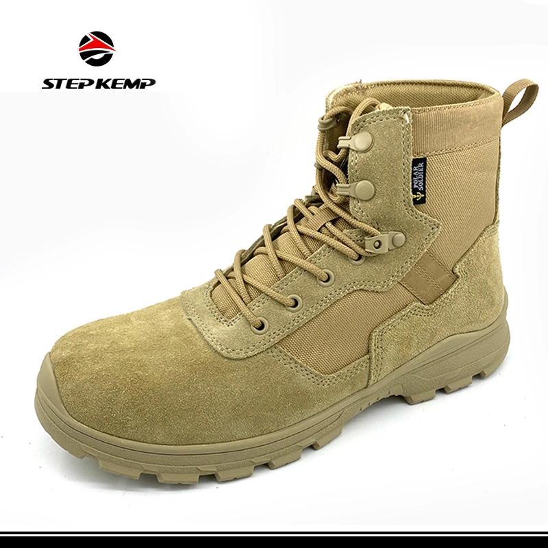 Custom Breathability Suede Leather Desert Tactical Shoes Delta Rubber Jungle Boots Ex-23h8025