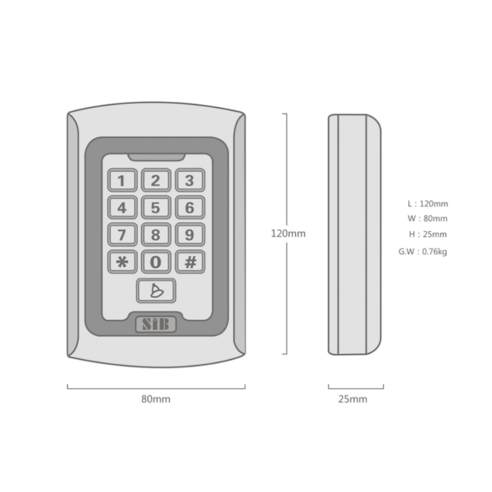 RF004mf Waterproof IP68 Control de acceso al lector de tarjetas Smart IC de MF