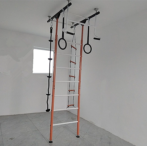 Climbing Frame with Climbing Ladder Stand and Jungle Rope