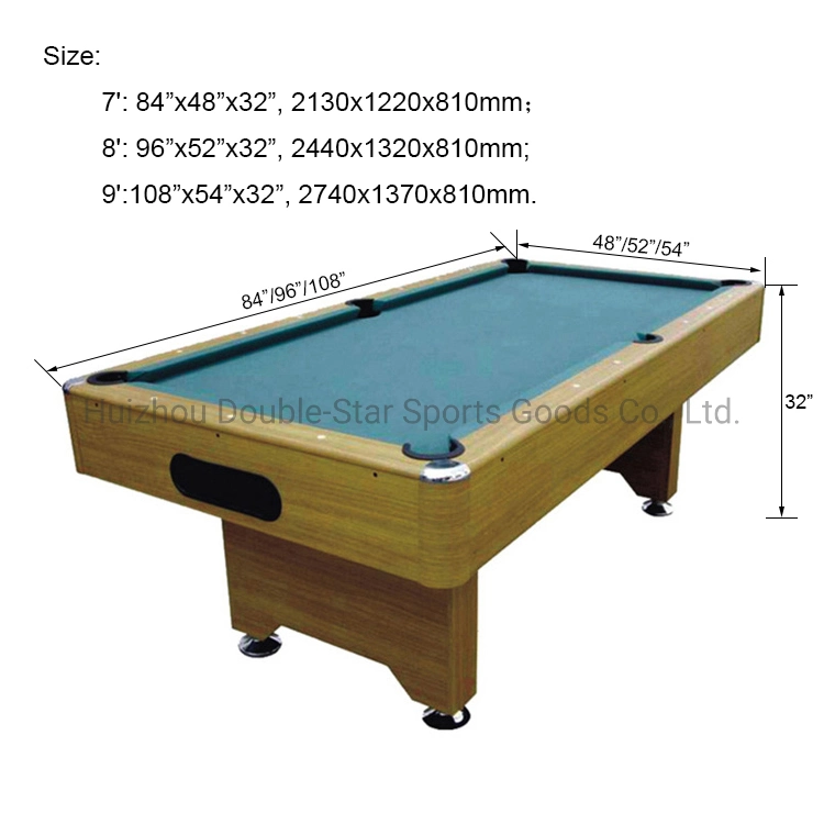 7FT 8FT 9FT Popular Pool Table Billiard Table for Sale