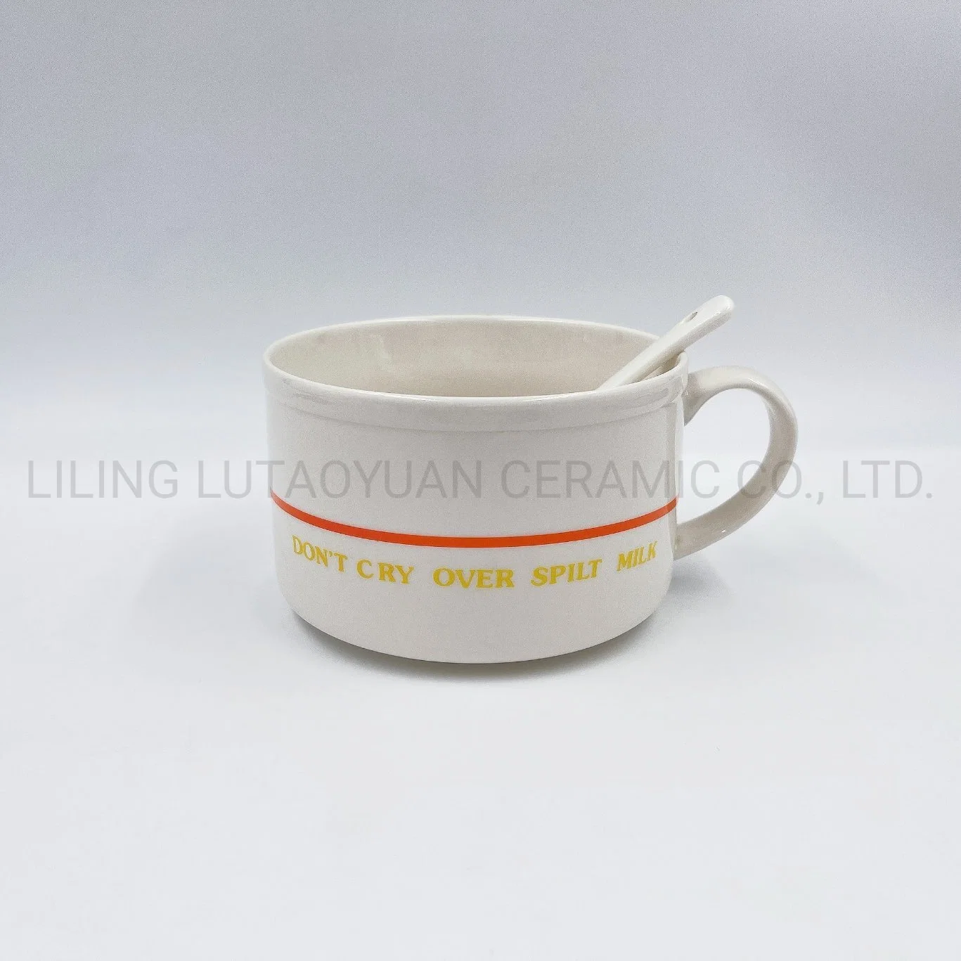 Porcelain Dinnerware Set/China Wholesale/Supplier "Don't Cry Over Split Milk" White Bowl Kitchen Utensils Decoration with Customized Color Pattern Logo and Designs