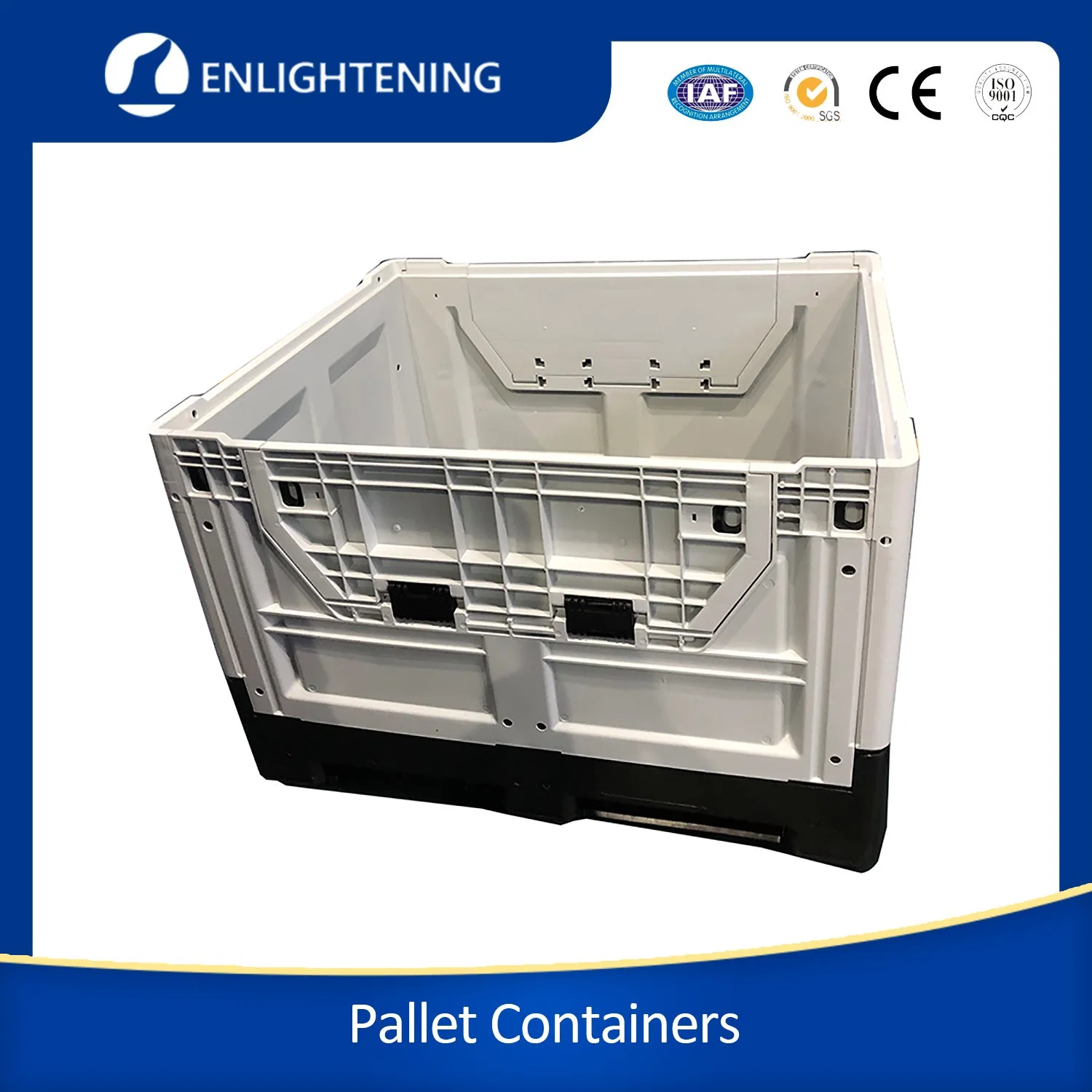 Les contenants alimentaires en vrac en plastique Zone de stockage de palettes Heavy Duty Cotainer de palette