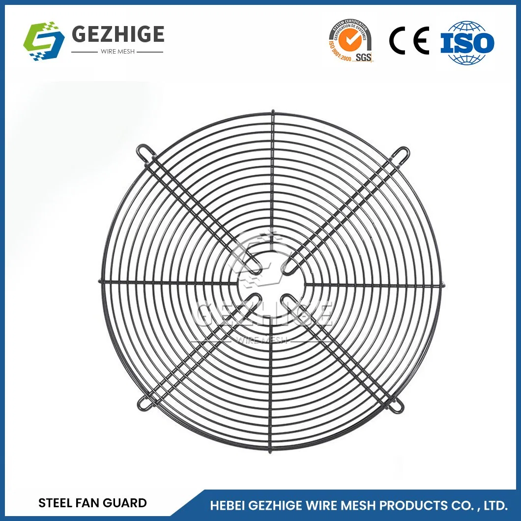 Gezhige Metal Wire Fan Grill Guard Fabricators Custom Fan Cover بالنسبة للسيارات، الصين، وقاء المروحة المسطحة بقطر 120 مم