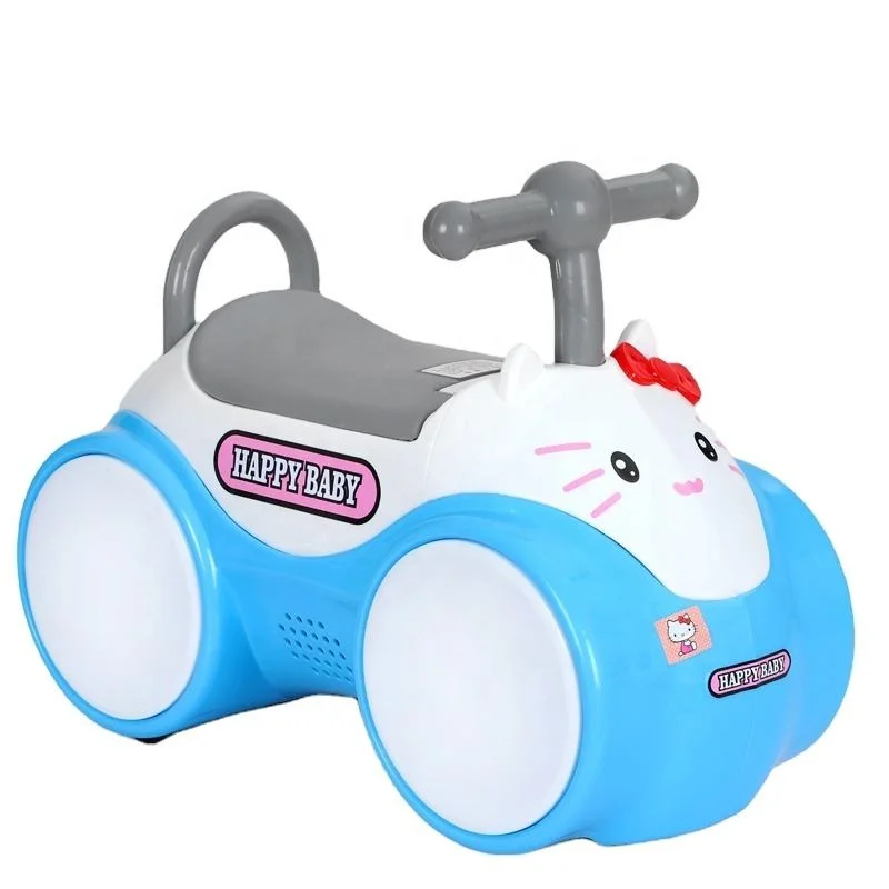 La alta calidad de dibujos animados Cute Children's Twist coche con el silencio de la luz de la música de alimentación de rueda Scooter para los niños