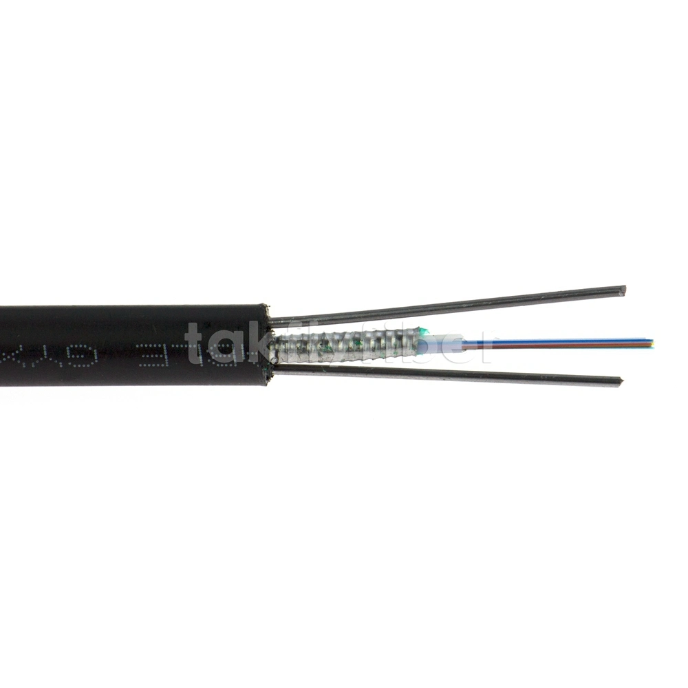 Flat Twin Armored Cable with Tight Buffer Kevlar Yarn and Steel Spiral