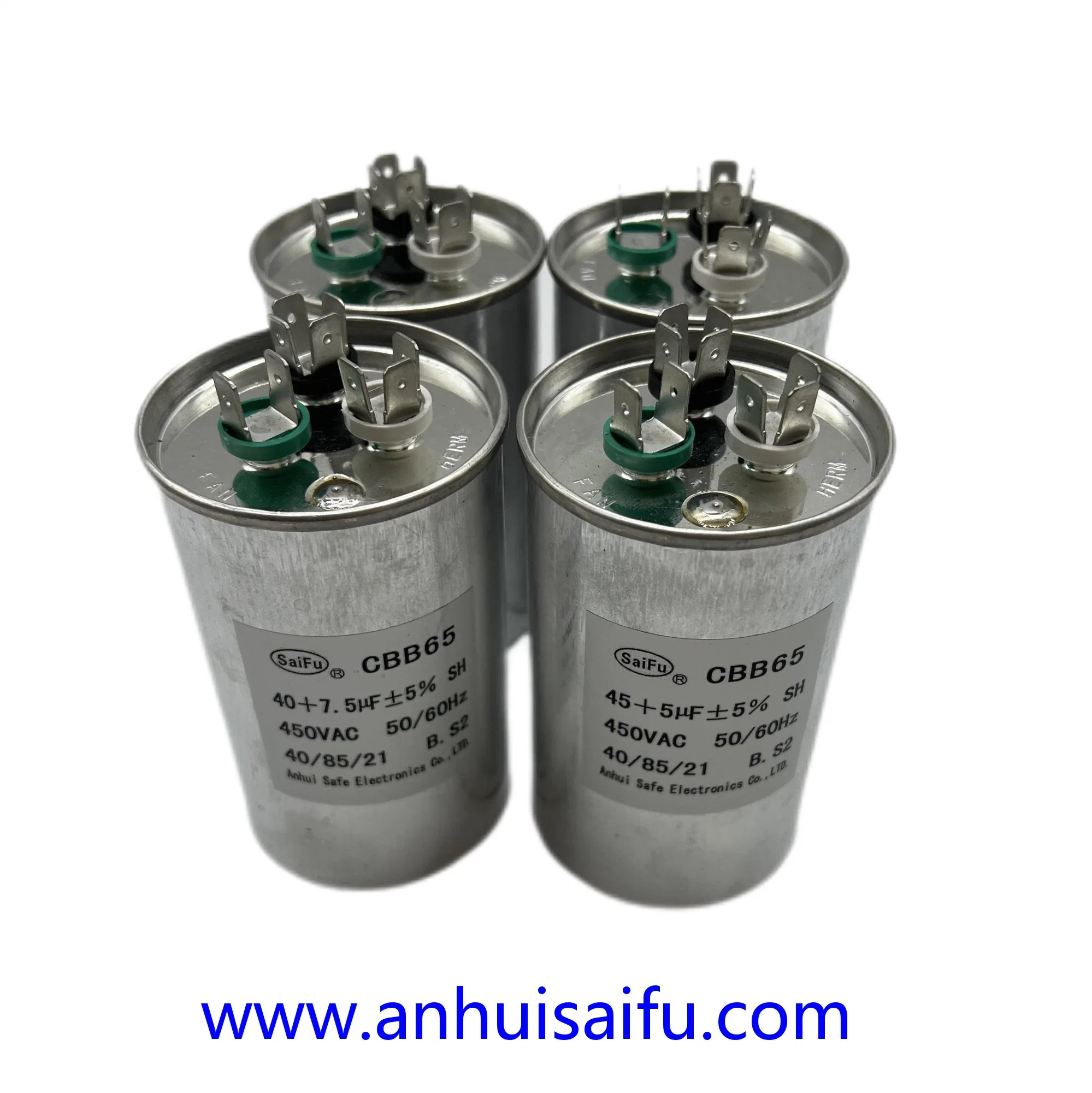 45+5UF 45/5 Mfd ± 6% 370V/440V Cbb65 Dual Circular Run Start Capacitor para AC Motor a trabalhar ou de arranque do ventilador ou o condensador em Linha Reta