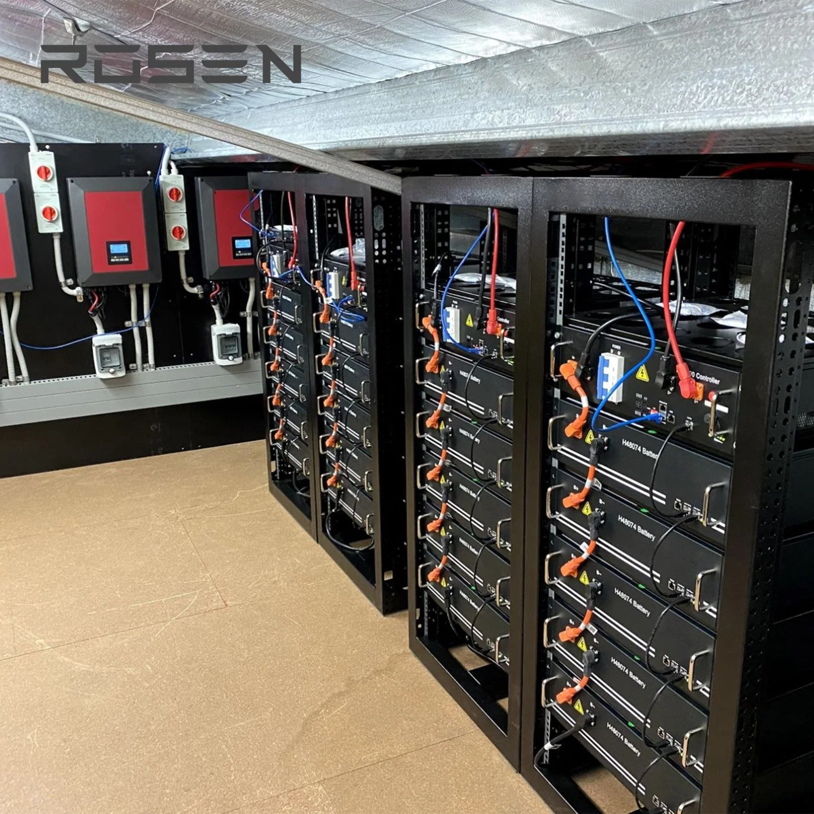 Rosen Alta tensión de 800 kw CA Sistema Solar Batería de litio Ess Contenedor de almacenamiento de energía Rack