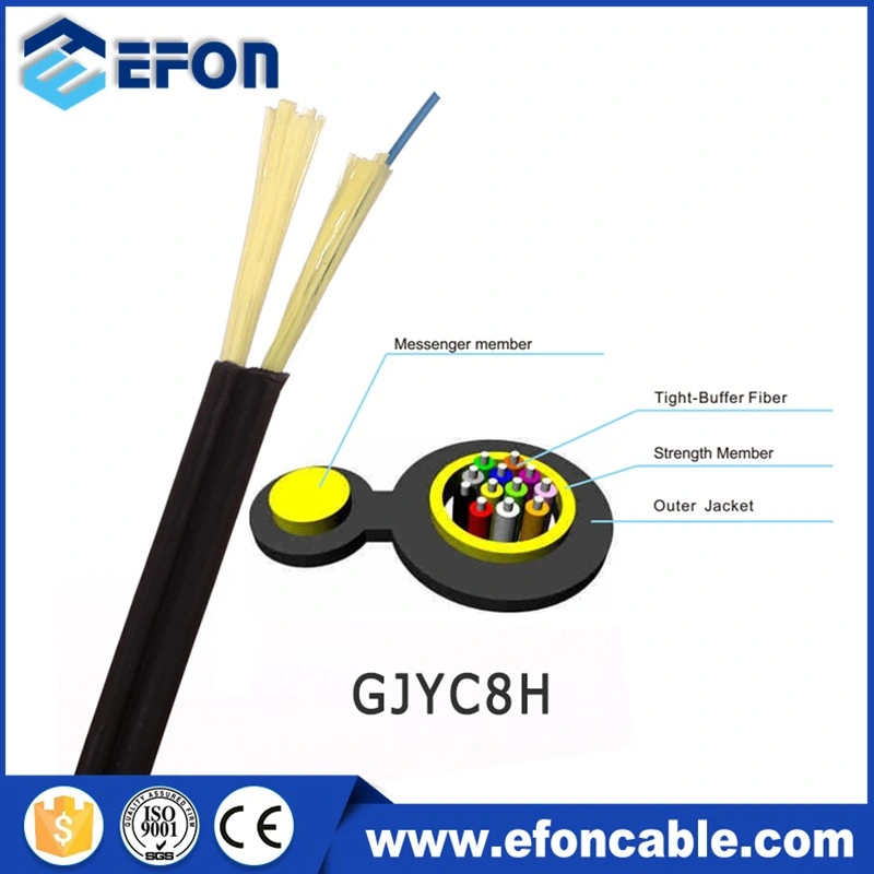 1 Core Fiber Optic Equipment Slef-Supported Tight Buffer Round Drop Cable for FTTH Optic Fiber Cable