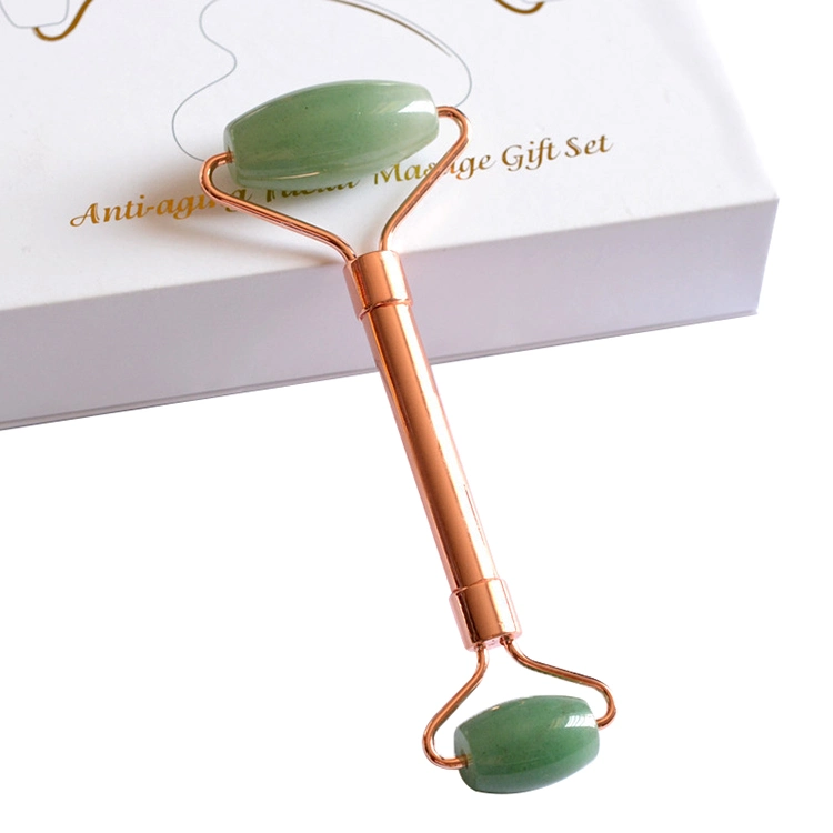 Royal Jade Double Roller Facial Slimming Massager Full Body Handheld Roller Massage Natural Jade Facial Massager Without Box