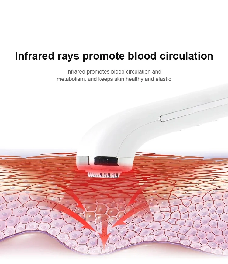 Nutrición Introducción RF colágeno piel Rejuvenecimiento LED DOT Matrix Quitar Arruga la circulación de sangre RF instrumento de belleza