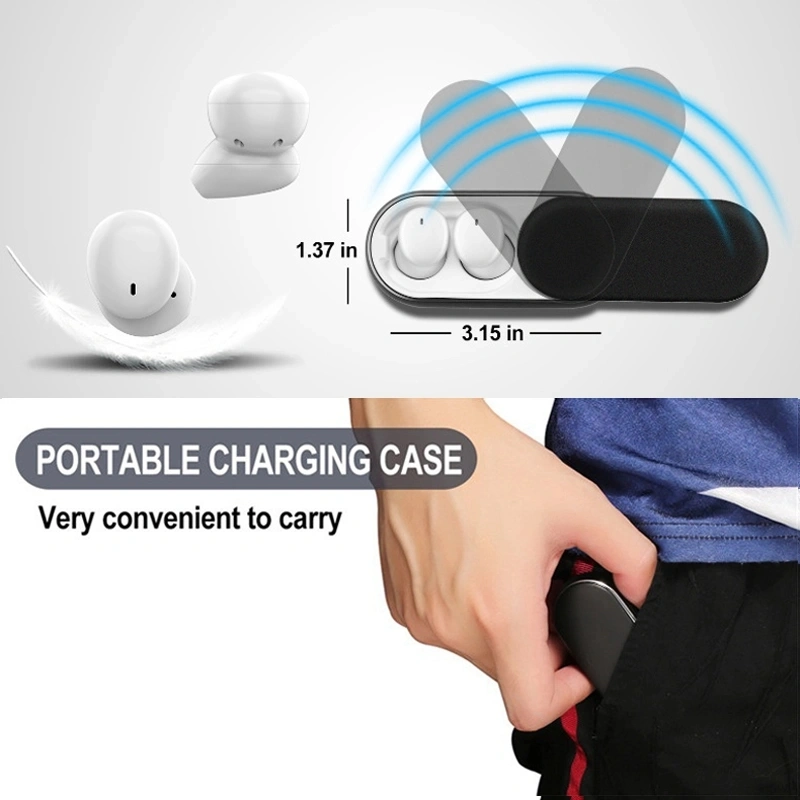 2021 New OEM True Wireless Earbuds V5.0 Bluetooth Earphone Qualcomm Aptx Low Latency Gaming Headset with Mic Enc Noise Cancelling Noise-Cancelling