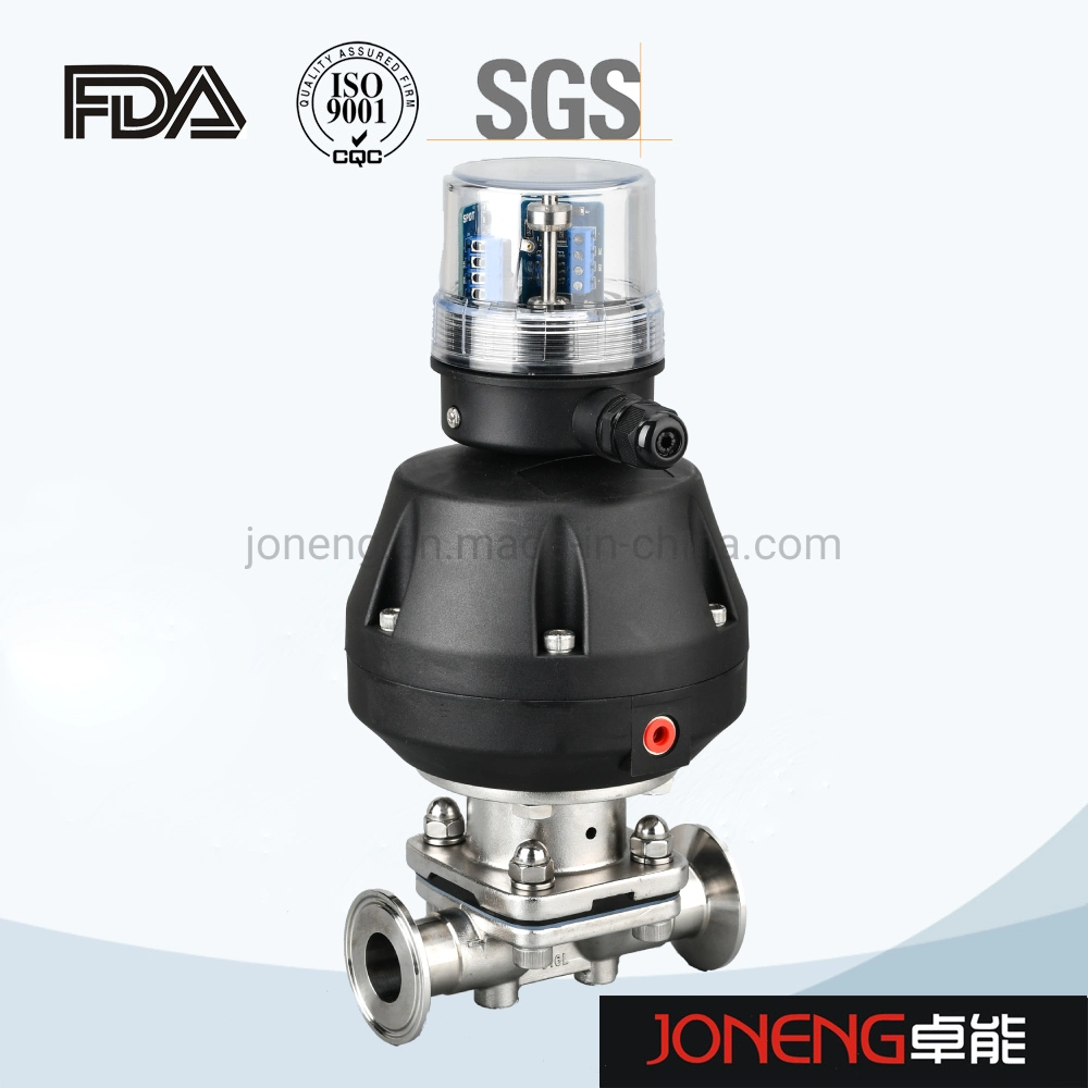 Stainless Steel Aseptic Pneumatic Tri-Clamp Diaphragm Valve with Signal Feedback for Food Process