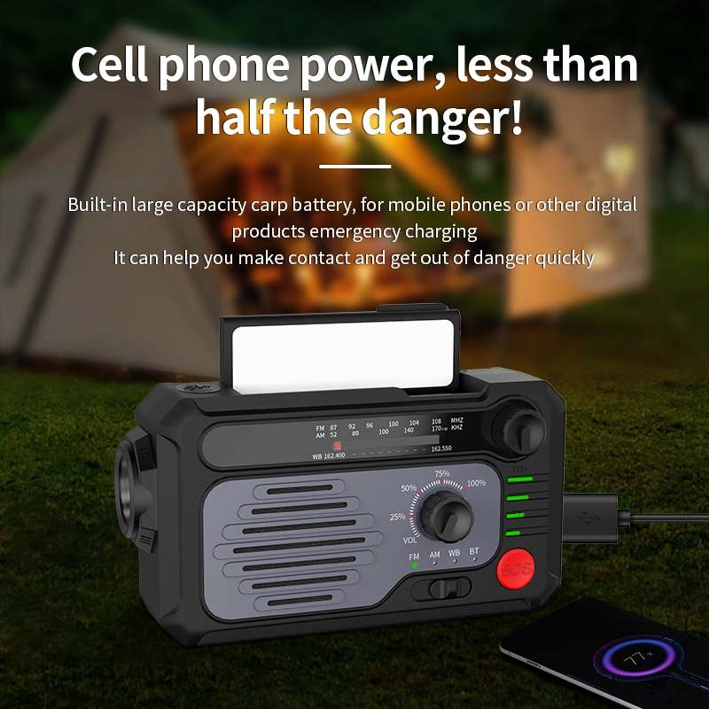 Wholesale/Supplier Am/FM Radio Outdoor Portable Mobile Power Bank 2000 mAh Solar Radio
