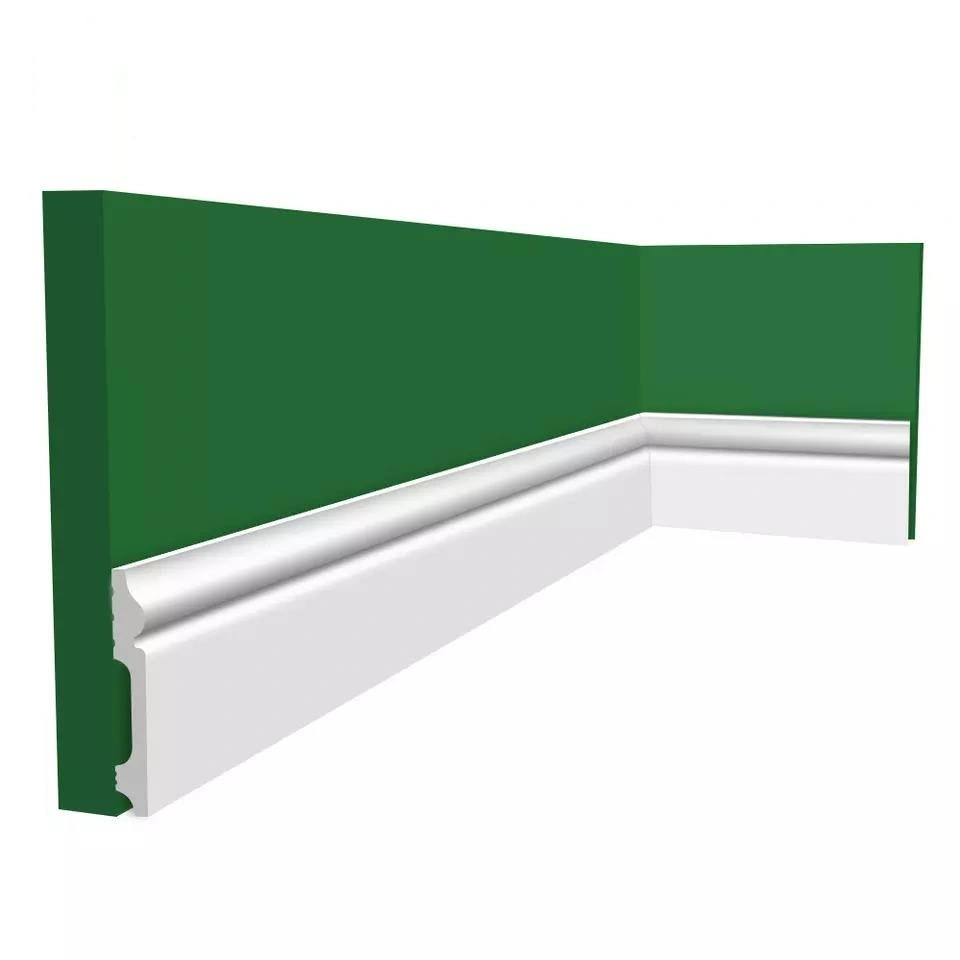 Easy to Install Home Decorative Flooring Accessories Waterproof PS Skirting Board Baseboard