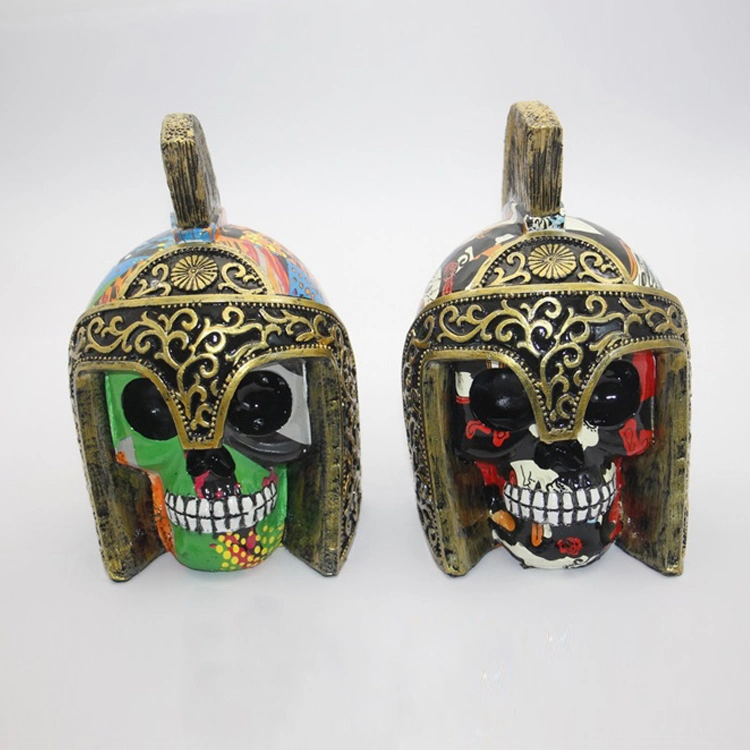 American Style Resin Demon Skull Sculpture for Halloween Festival Decoration