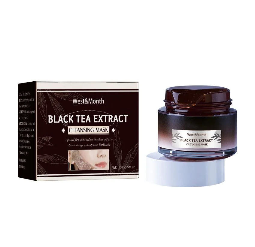 Black Tea Skin Care Face Mask Age-Delay for Night and Day Beauty Hyaluronic Acid Vitamin C Facial Mask