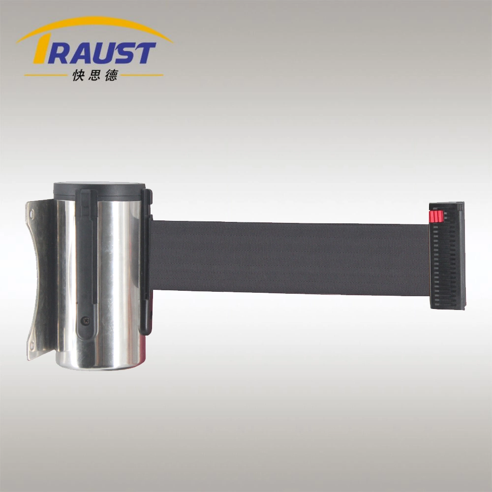 Crowd Control Barrier, Wall Mounted Retractable Belt Poles