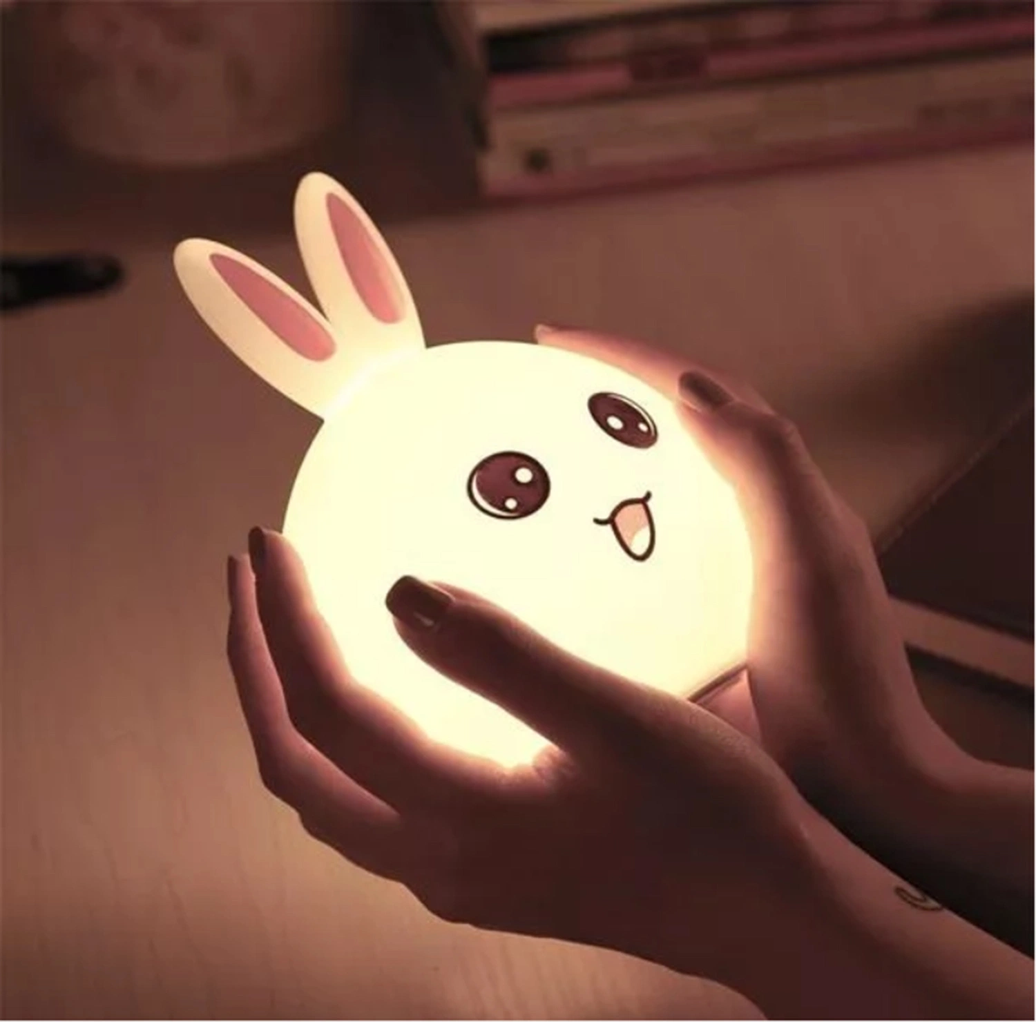 Rabbit Silicone Lamp Portable LED Bunny Lamp USB Rechargeable