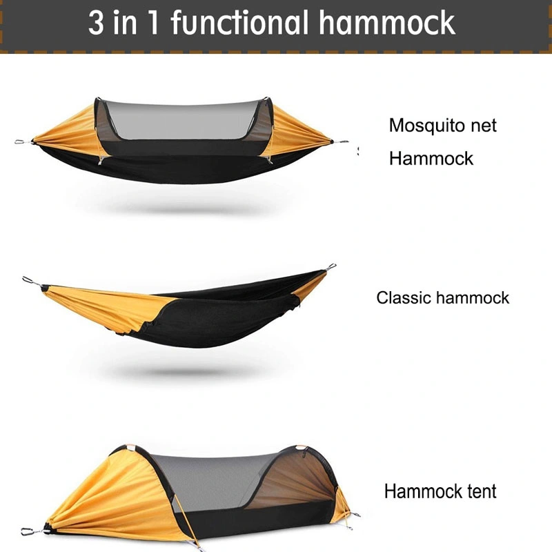 Pop-up Automatic Camping Hammock Swing Bed with Bug Mosquito Net