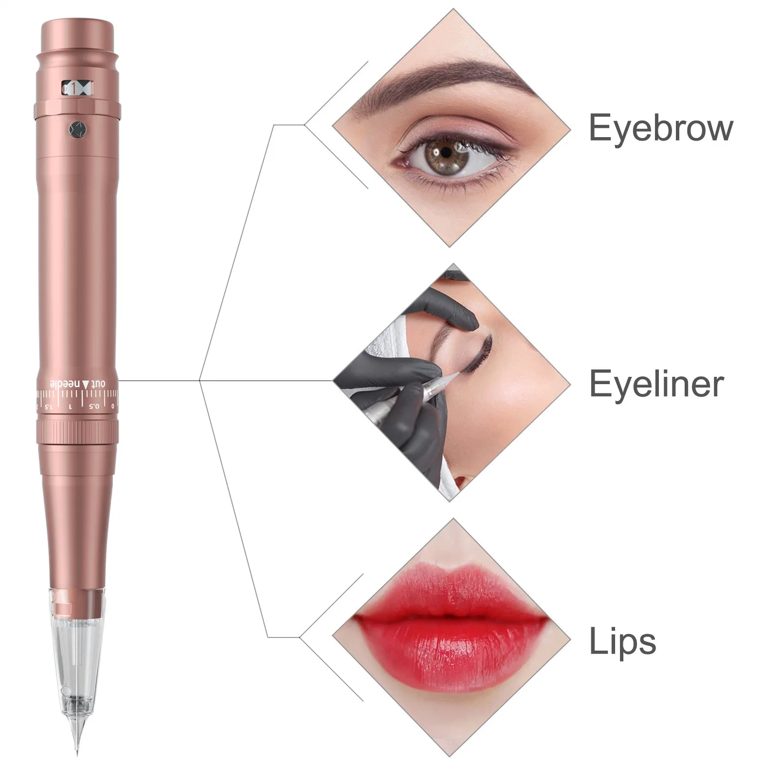 Rechargeable Wireless Permanent Makeup Machine Rotary Tattoo Pen Kit