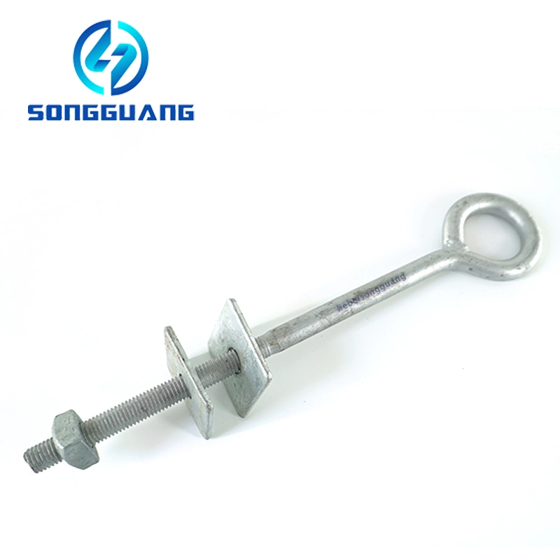 Hot DIP Galvanized Carbon Steel Round Eye Bolt with Nuts