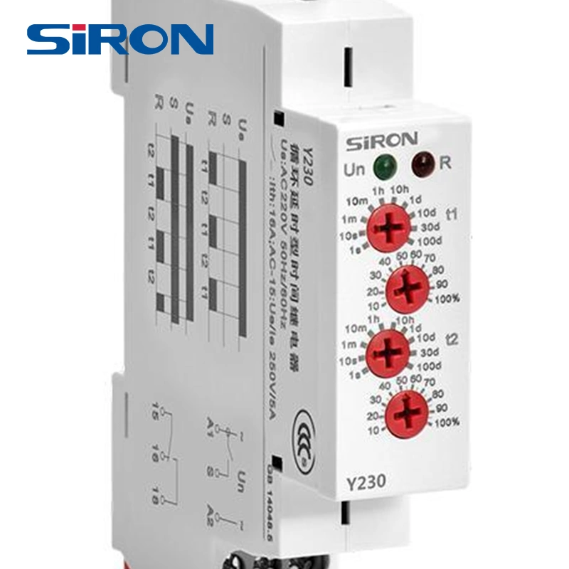 Siron Y23 AC/DC 24V-250V Cycle Delay Time Relay for Circulation Delay Control Occasions