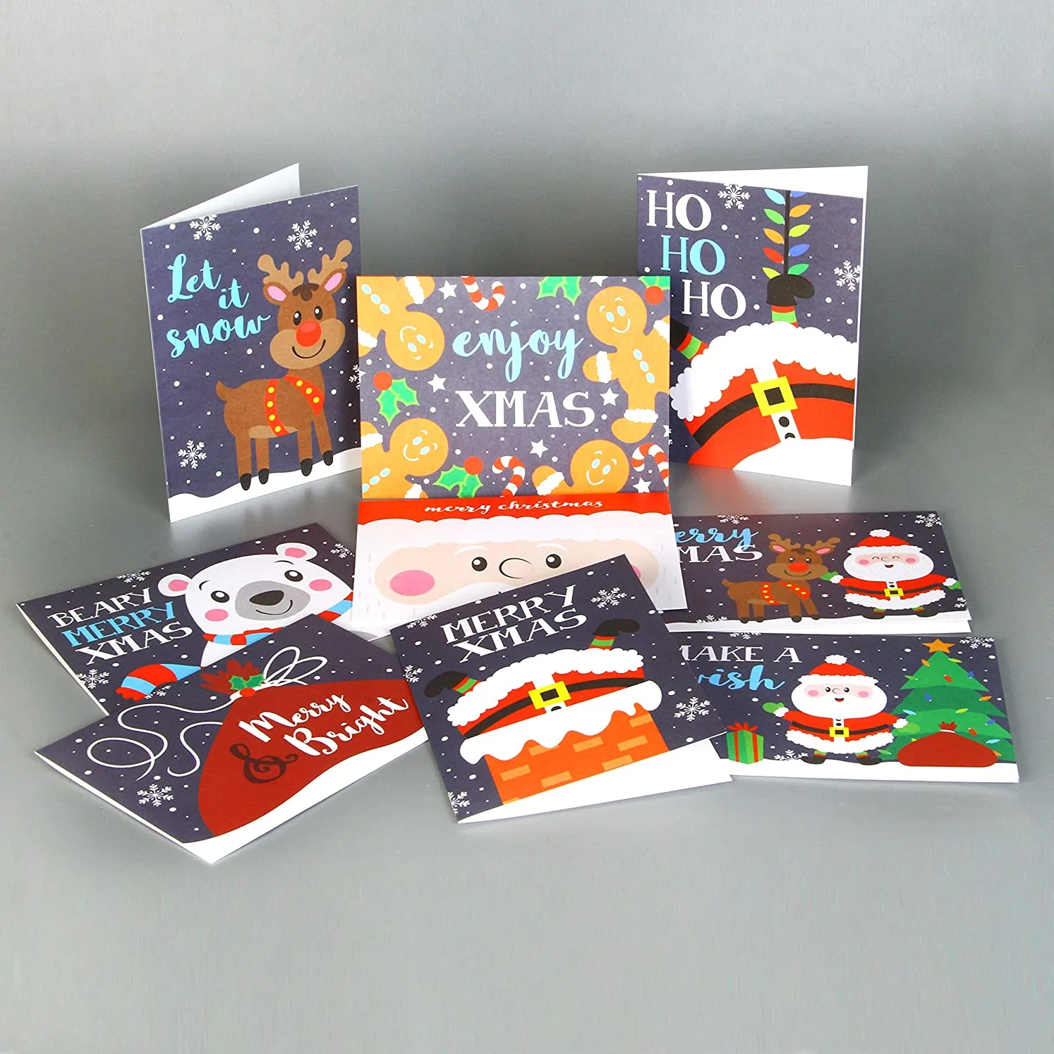 Carte de voeux personnalisée couleur joyeux anniversaire carte de Noël avec Enveloppes