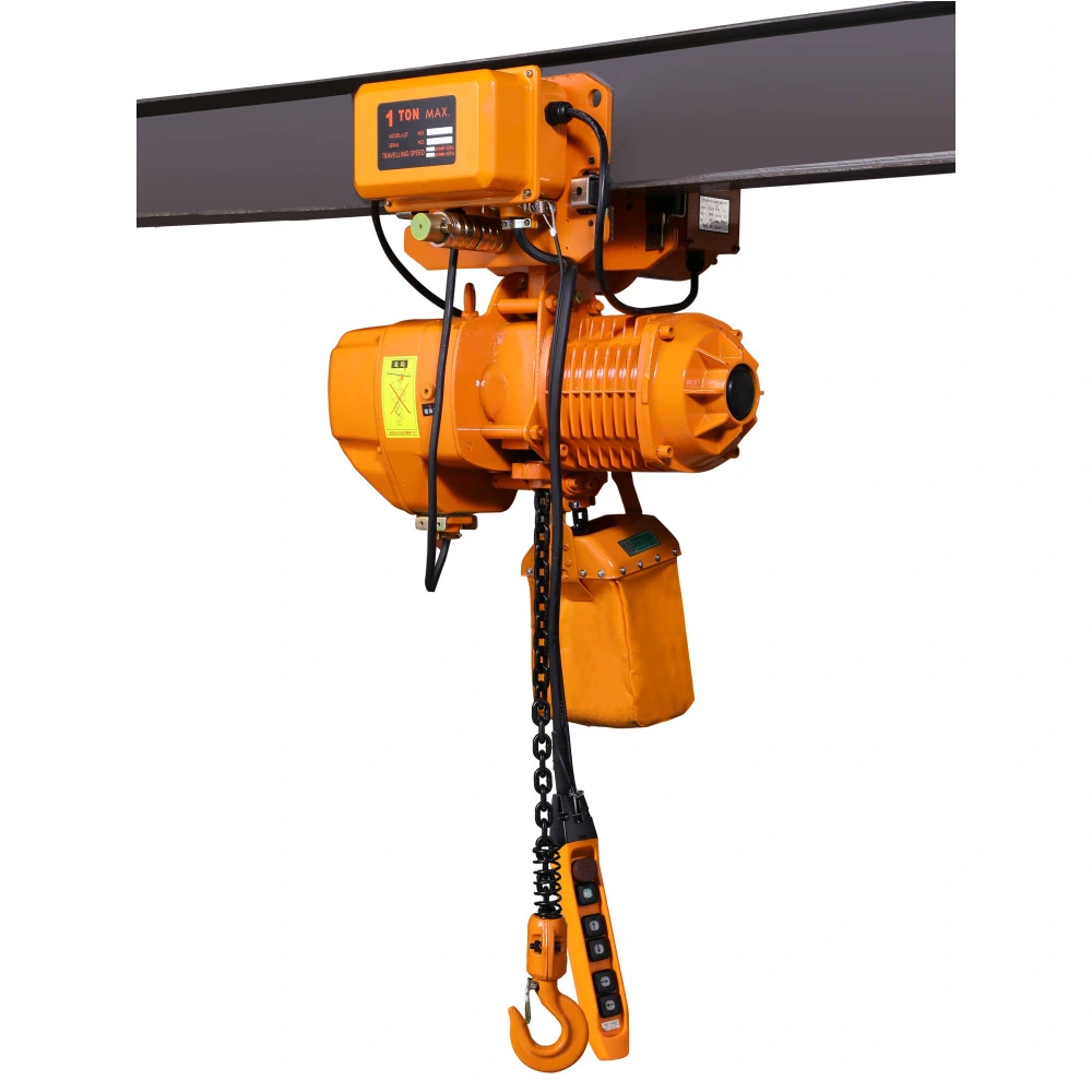 Hhbb High quality/High cost performance Electric Hoist with Remote Control 1 Ton Chain Block Trolley Type Lifts Crane