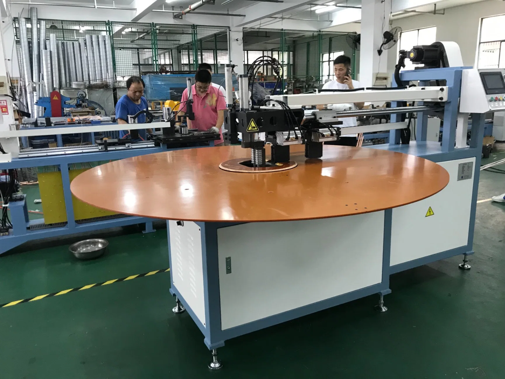 Rotating Table Refrigerator Aluminum Copper Pipe Serpentine Tube Bender Bending Machine