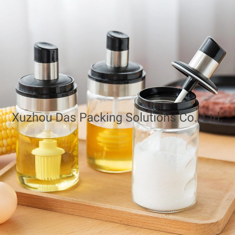 Wholesale/Supplier 250ml Transparent Empty Custom Kitchen Spice Storage Honey Oil Glass Jar Set