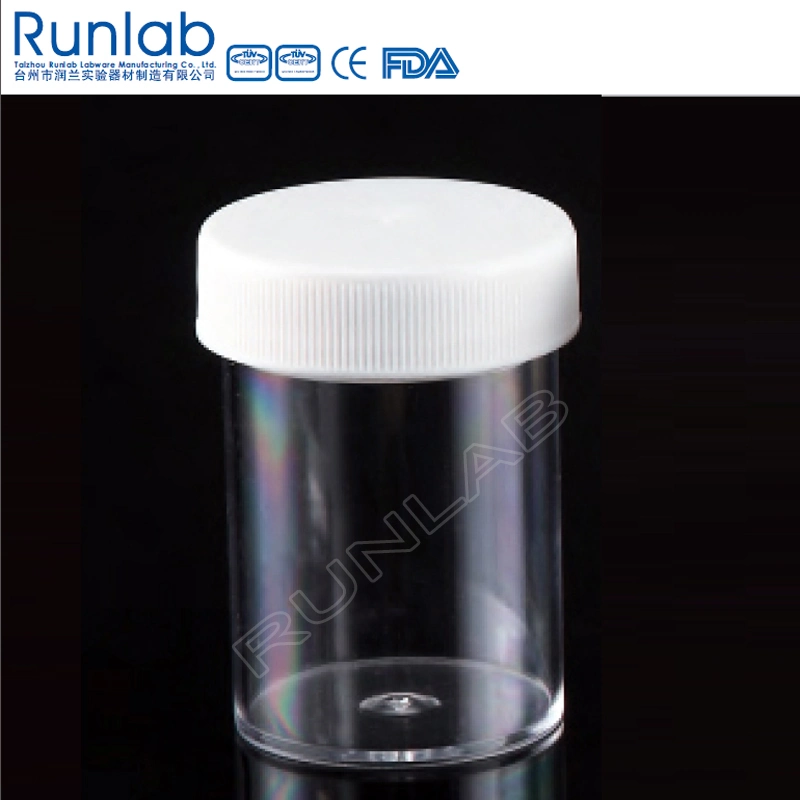 Recipientes para muestras universales con Marca CE 60ml con tapón de rosca