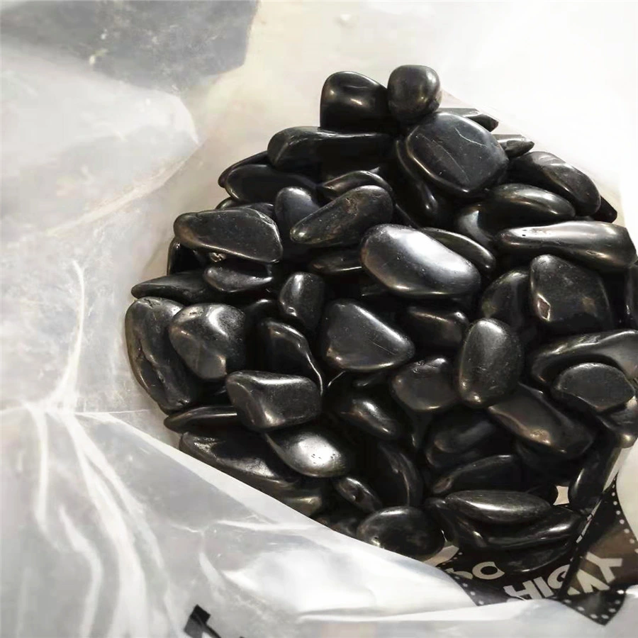 Natural Black Polished Pebble Stone for Landscaping