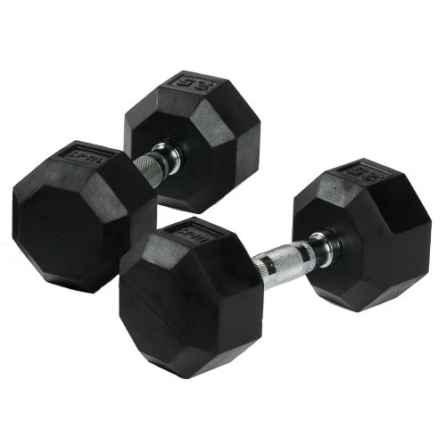 Gym Equipment Fixed Rubber Coated Hex Dumbbell Osf005 Free Weights