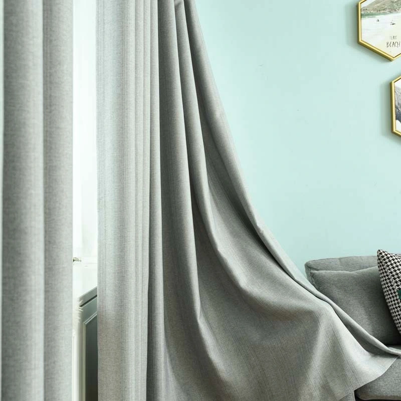 Cotton and Linen Curtains, Modern Simple Living Room, Bedroom, Bay Window, Balcony, Shading and Heat Insulation