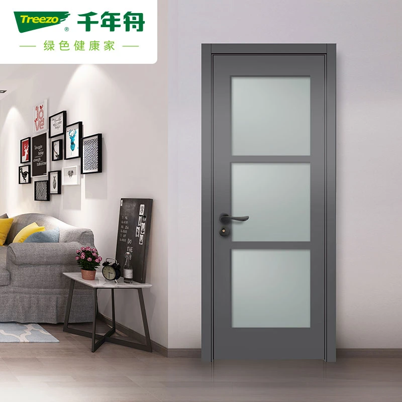 Light Grey Painted Solid Wood Door