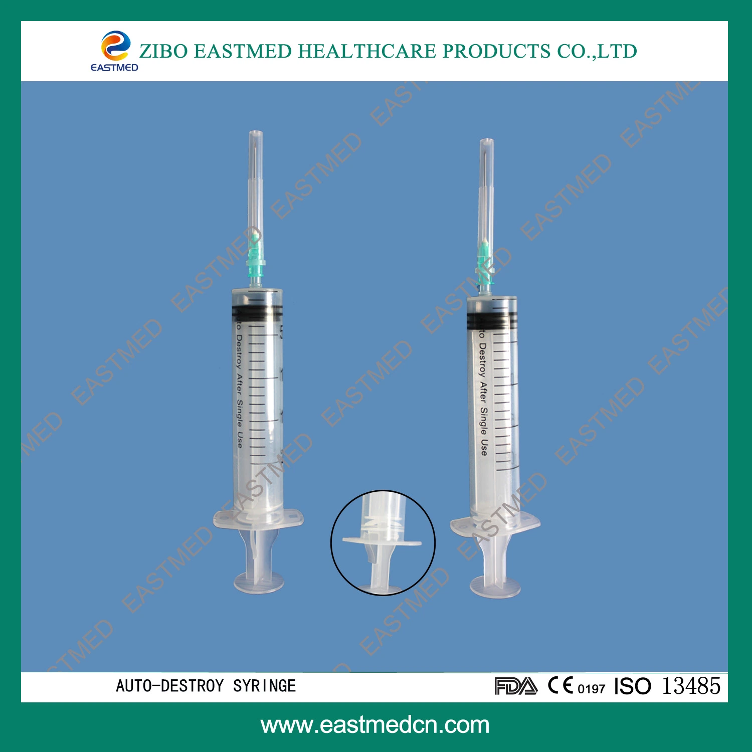 Self Auto-Destructive Syringe 3ml CE/FDA/ISO