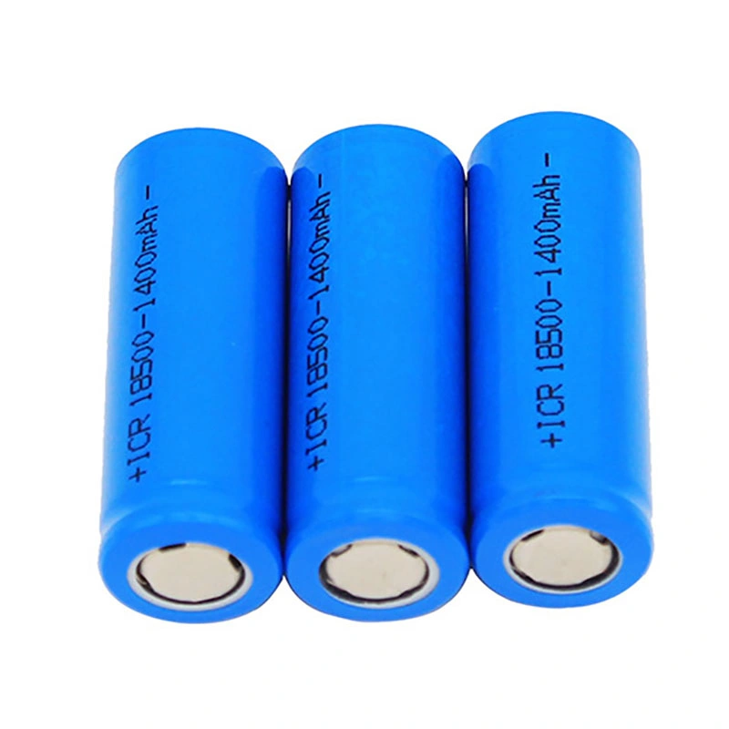 Bateria recarregável 18500 3.7V 1400mAh bateria de célula de bateria para armazenamento de dados e potência