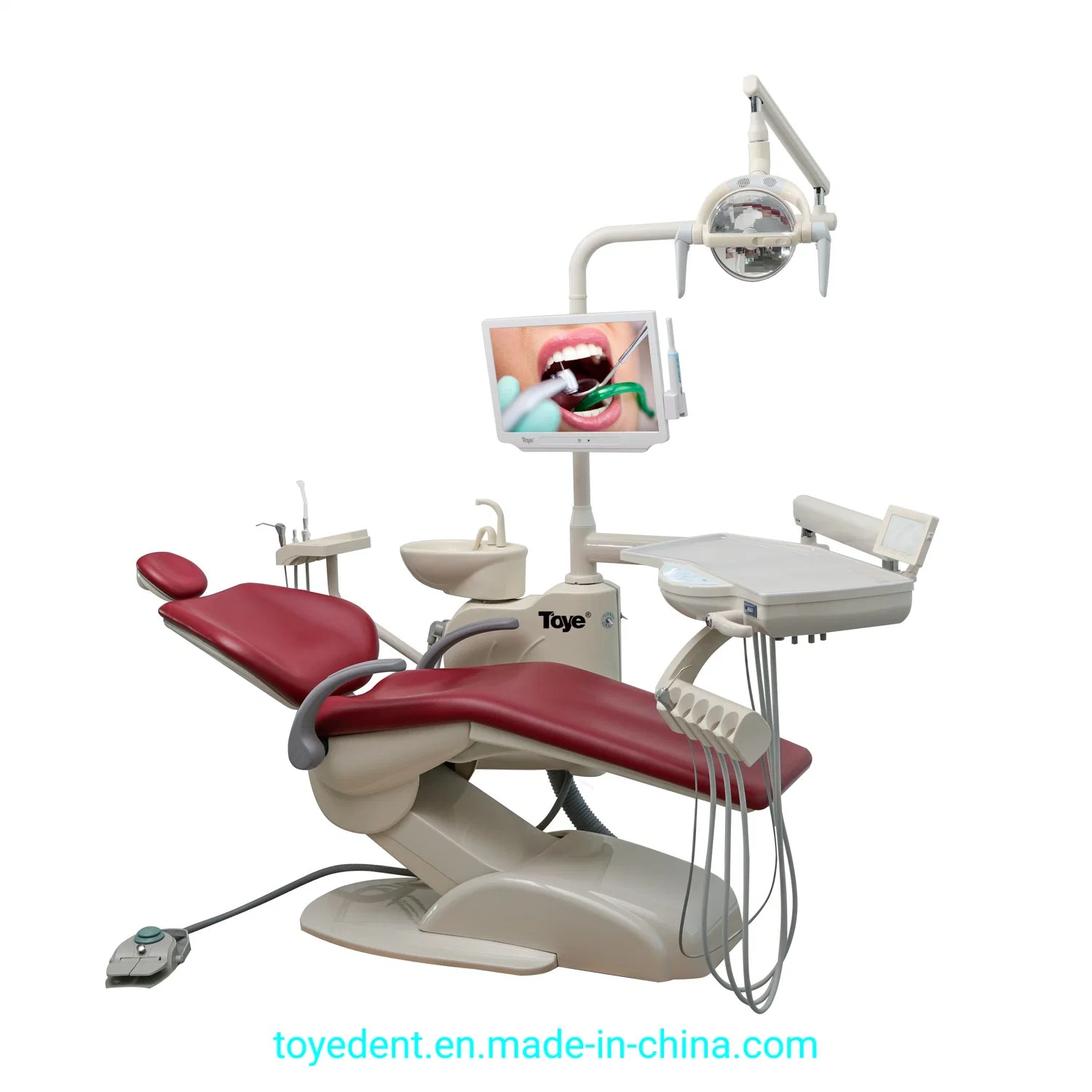 Fábrica directamente básica Dental Chair Dental instrumentos Dental Unidad Dental Equipo con luz LED sensor de luz