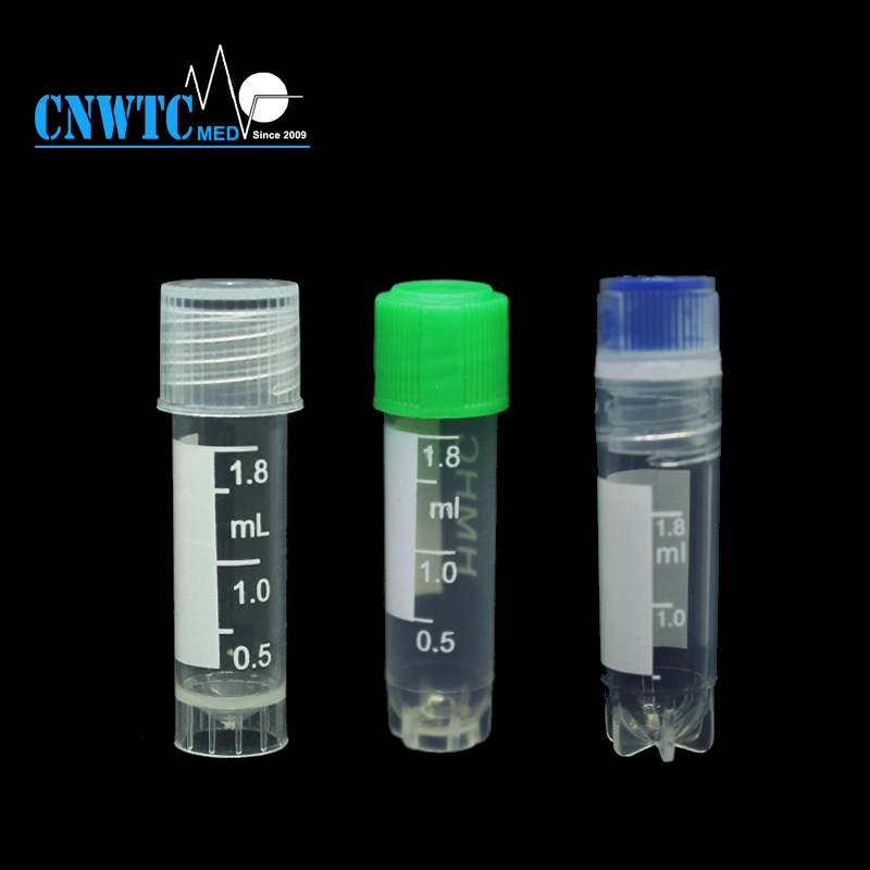 Plastic Sterile Cryovial Tube Boxes 2.5ml Conical Bottom Self Standing