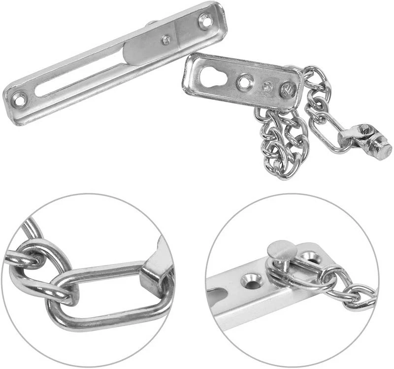 Latch Door Lock Gate Stainless Steel Metal Safety Chain